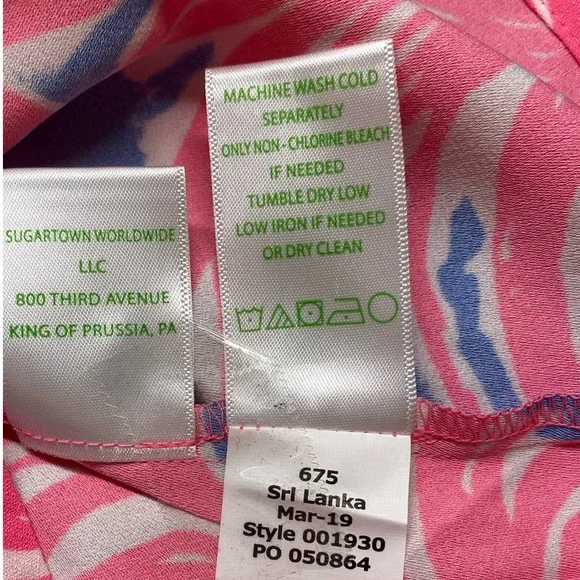 Lilly Pulitzer Blanca‎ Stretch Romper Dress Shift Little Flamenco Pineapp… - Picture 14 of 14